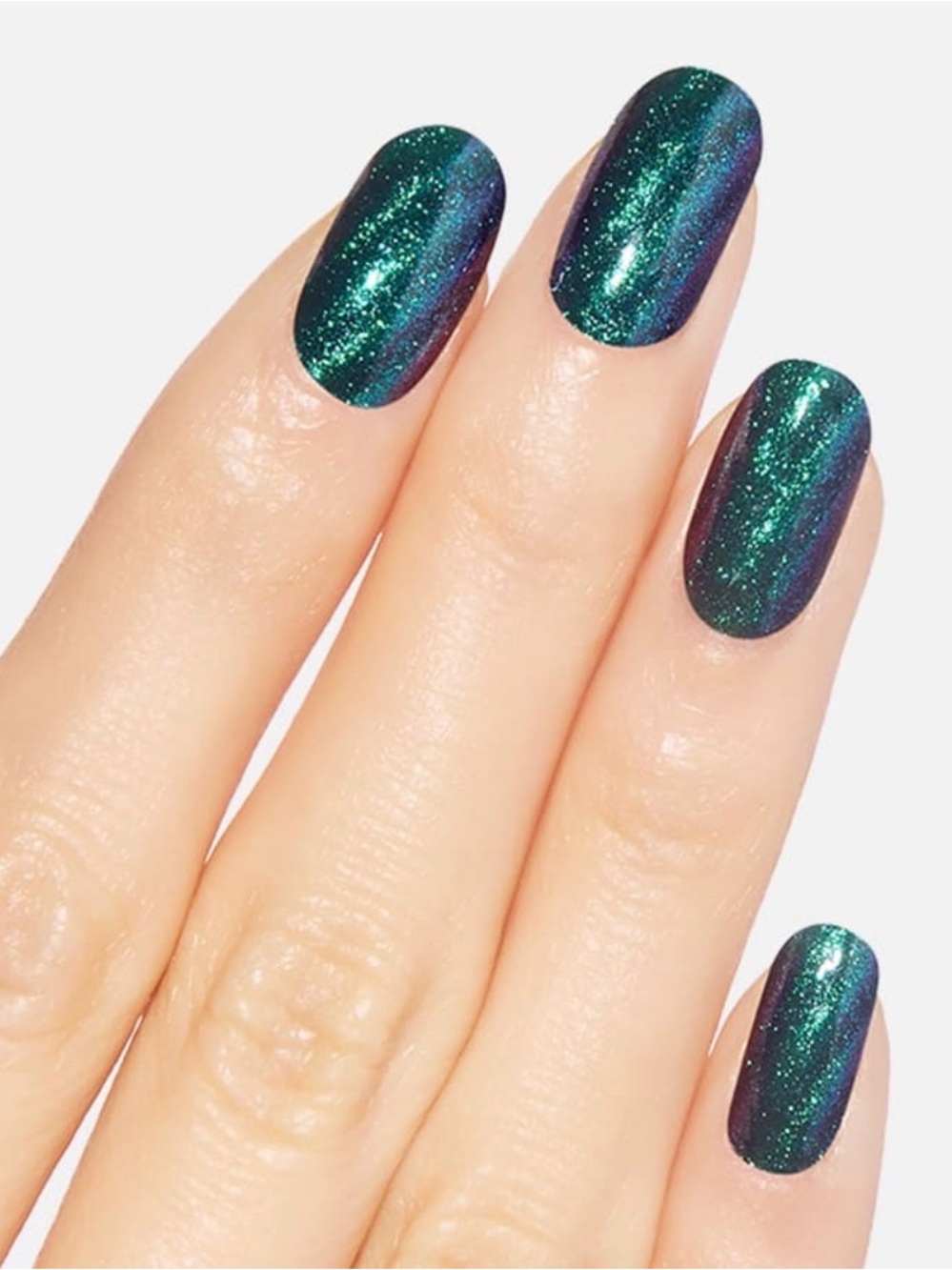 Color Street Phase Shift Emerald Teal Glitter Press-On Nails